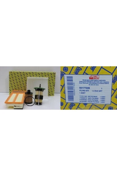 Yaz Bakım Setı Opar Fıltre Kıtı ( 77363657e 51920958e 71751114e 55702456e ) Fıat 1,3 Mjt G.punto-l ürün görseli