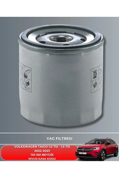 Petrol Ofisi VW VOLKSWAGEN TAIGO 1.0 TSI - 1.5 TSI 2022-2023 150 BEYGİR FİLTRE - YAĞ BAKIM SETİ - Resim 3