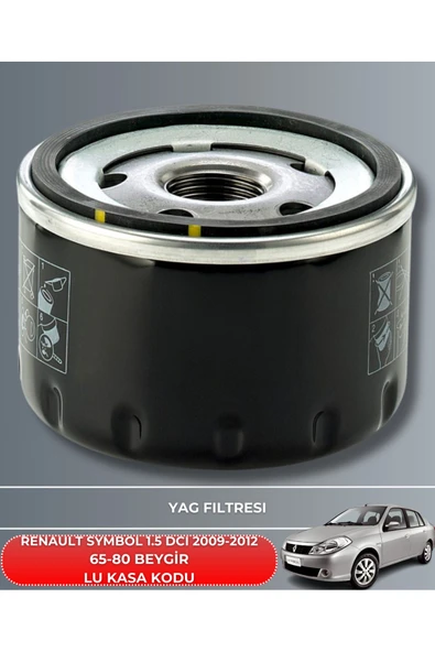 Petrol Ofisi RENAULT SYMBOL 1.5 DCI 2009-2010-2011-2012 65-80 BEYGİR FİLTRE - YAĞ BAKIM SETİ - Resim 3