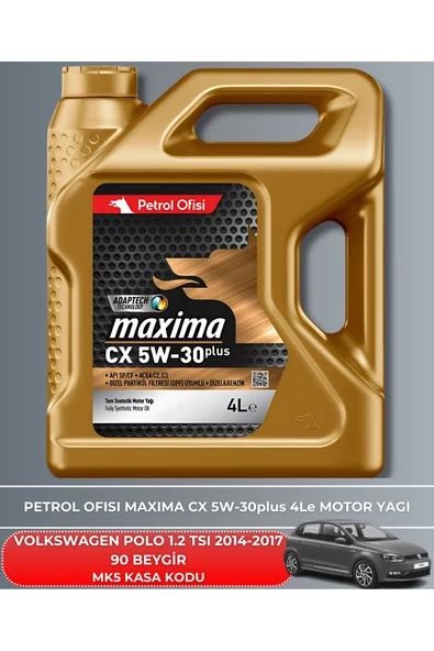 Petrol Ofisi VOLKSWAGEN POLO 1.2 TSI 2014-2017 90 BEYGİR FİLTRE - DELPHİ MOTOR YAĞ GÖNDERILECEKTIR 2025 ÜRETİM YAĞ BAKIM SETİ - Resim 5