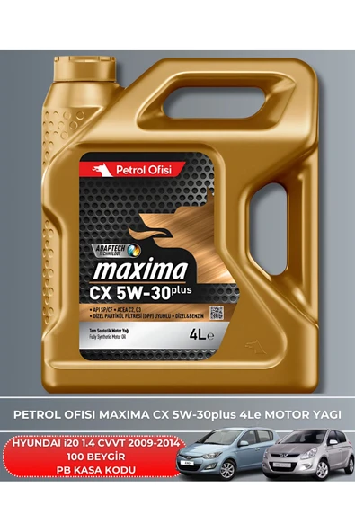 Petrol Ofisi HYUNDAI i20 1.4 CVVT 2009-2010-2011-2012-2013-2014 100 BEYGİR BAKIM SETİ - Resim 5