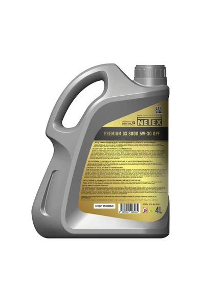 Netex MOTOR YAĞI SYNTHETIC BLEND 4 LT. 5W-30 DPF ( DİZEL PARTİKÜL FİLTRE )API SL/CF, ACEA C3 2025 ÜRETİM ürün görseli