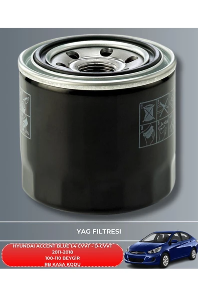 Petrol Ofisi HYUNDAI ACCENT BLUE 1.4 CVVT - 1.4 D-CVVT 2011-2012-2013-2014-2015-2016-2017-2018 100-110 BAKIM SET - Resim 3