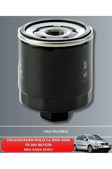 Petrol Ofisi VW VOLKSWAGEN POLO 1.4 2001-2002-2003-2004-2005 75-100 BEYGİR FİLTRE - YAĞ BAKIM SETİ - Resim 3