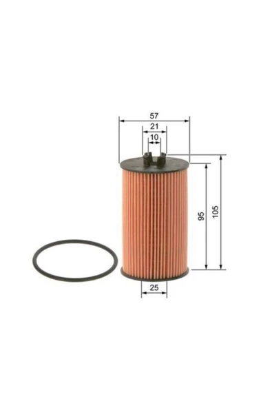 Bosch Orj. Opel Astra H 1.2 1.4 1.6- Corsa-ınsıgn Dizel Yağ Filtresi 1.41.6 Pm009 55594651 71744410 650155 ürün görseli