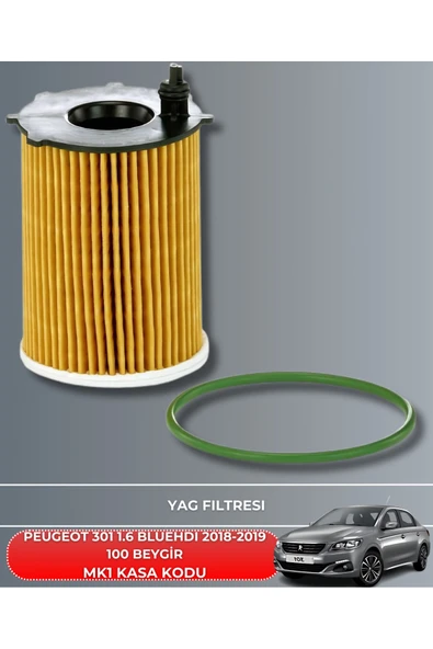 Petrol Ofisi PEUGEOT 301 1.6 BLUEHDI 2018-2019 100 BEYGİR FİLTRE - YAG BAKIM SETİ - Resim 3