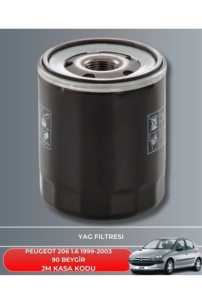 Petrol Ofisi PEUGEOT 206 1.6 1999-2000-2001-2002-2003 90 BEYGİR FİLTRE - YAG BAKIM SETİ - Resim 3