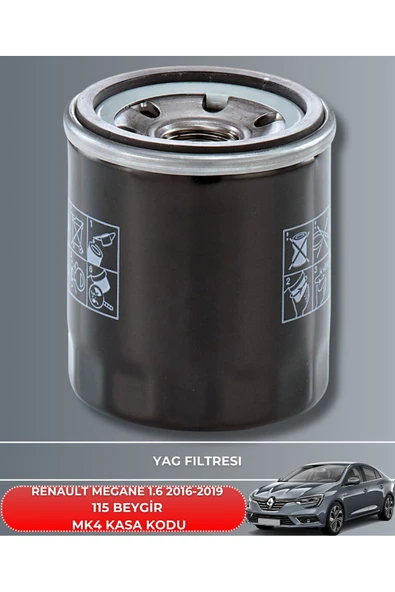 Petrol Ofisi RENAULT MEGANE 1.6 2016-2017-2018-2019 115 BEYGİR FİLTRE - YAĞ BAKIM SETİ - Resim 3