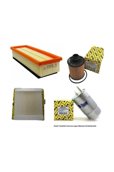 OPAR Fiat Egea 1.3 Euro5 Filtre Kiti (yağ+mazot+hava+polen) -71751114e -77366607e -51920958e -77364561e ürün görseli
