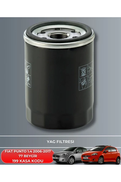 Petrol Ofisi FIAT PUNTO 1.4 2006-2007-2008-2009-2010-2011-2012-2013-2014-2015-2016-2017 77 FİLTRE YAG BAKIM SETİ - Resim 3