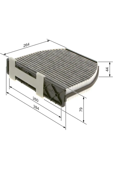 Bosch 1987435001 Polen Filtresi Karbonlu Mercedes W204-212 - Resim 2