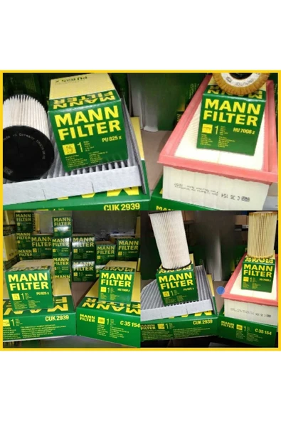 MANN FİLTRE SETİ 1.6 DİZEL 2010-2015 MODEL ARASI Uyumlu VOLKSWAGEN CADDY GOLF JETTA PASSAT LEON OCTAVIA ürün görseli