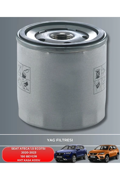 Petrol Ofisi SEAT ATECA 1.5 ECOTSI 2020-2021-2022-2023 150 BEYGİR FİLTRE - YAĞ BAKIM SETİ - Resim 3