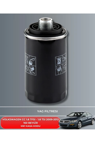 VOLKSWAGEN CC 1.8 TSI - 1.8 TFSI 2009-2010-2011-2012 160 BEYGİR FİLTRE - DELPHİ YAĞ BAKIM SETİ - Resim 3