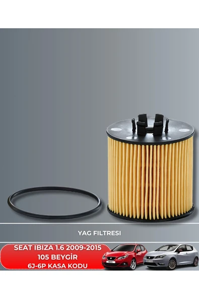 Petrol Ofisi SEAT IBIZA 1.6 2009-2010-2011-2012-2013-2014-2015 105 BEYGİR FİLTRE - YAĞ BAKIM SETİ - Resim 3