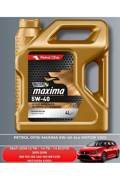 Petrol Ofisi SEAT LEON 1.2 TSI 1.4 TSI-ECOTSI 2013-2014-2015-2016-2017-2018 FİLTRE YAĞ BAKIM SETİ - Resim 5