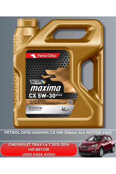 Petrol Ofisi CHEVROLET TRAX 1.4 T 2013-2014 140 BEYGİR BAKIM SETİ - Resim 5