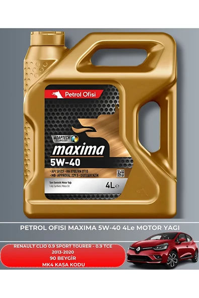 Petrol Ofisi RENAULT CLIO 0.9 SPORT TOURER-TCE 2013-2014-2015-2016-2017-2018-2019-2020 90 FİLTRE YAĞ BAKIM SETİ - Resim 5