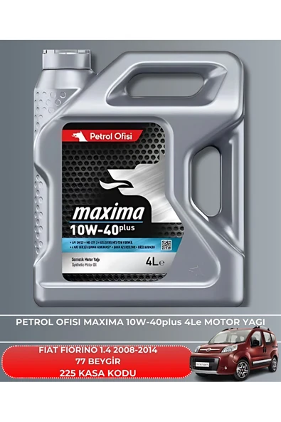 Petrol Ofisi FIAT FIORINO 1.4 2008-2009-2010-2011-2012-2013-2014 77 BEYGİR FİLTRE - YAG BAKIM SETİ - Resim 5