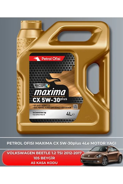 Petrol Ofisi VOLKSWAGEN BEETLE 1.2 TSI 2012-2017 105 BEYGİR FİLTRE - DELPHİ MOTOR YAĞ GÖNDERILECEKTIR 2025 ÜRETİM BAKIM SETİ - Resim 5