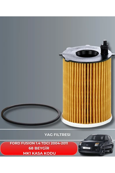 Petrol Ofisi FORD FUSION 1.4 TDCI 2004-2005-2006-2007-2008-2009-2010-2011 68 BEYGİR FİLTRE - YAĞ BAKIM SETİ - Resim 3