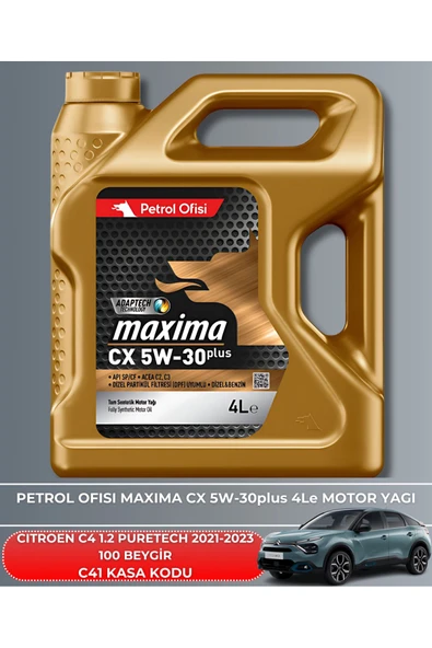Petrol Ofisi CITROEN C4 1.2 PURETECH 2021-2022-2023 100 BEYGİR FİLTRE - YAG BAKIM SETİ - 5