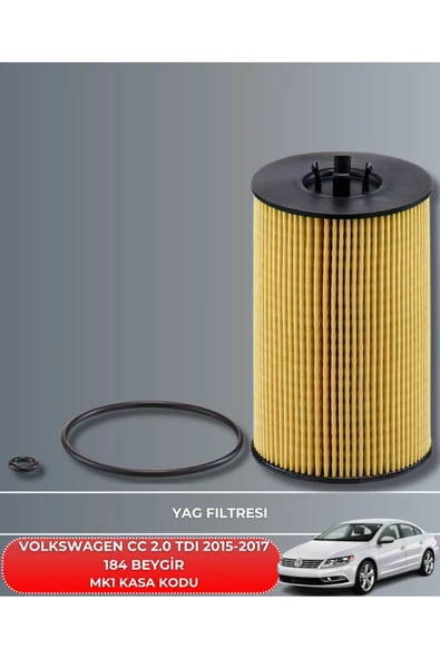 Petrol Ofisi VOLKSWAGEN CC 2.0 TDI 2015-2016-2017 184 BEYGİR FİLTRE - DELPHİ YAĞ BAKIM SETİ - Resim 3
