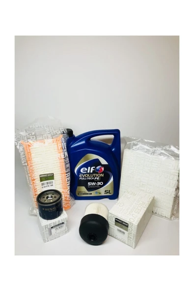 ELF Dacia Duster 1.5 Dci Filtre Bakım Seti 5w30 Motor Yağı ürün görseli