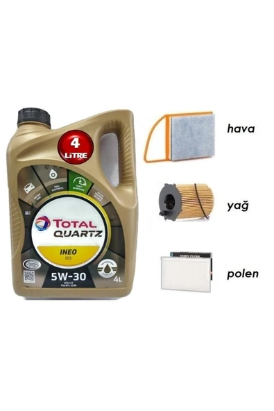 TOTAL Peugeot 3008 1.6 Dizel Yağ Bakım 4lü Set 5w30 Ecs Euro5 ürün görseli
