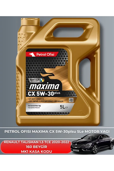 RENAULT TALISMAN 1.3 TCE 2020-2021-2022 160 BEYGİR FİLTRE - YAĞ BAKIM SETİ - Resim 5