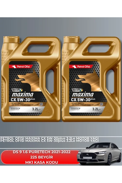 Petrol Ofisi DS 9 1.6 PURETECH 2021-2022 225 BEYGİR BAKIM SETİ - Resim 5