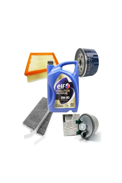 ELF Renault Latitude 1.5 Dci Filtre Bakım Uyumlu Seti 110 Bg Model 2011-2019 [karbon 4+1 P534577s5052 ürün görseli