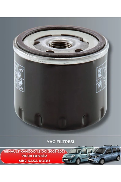 Petrol Ofisi RENAULT KANGOO 1.5 DCI 2009-2010-2011-2012-2013-2014-2015-2016-2017-2018-2019-20-21 FİLTRE YAĞ SET - Resim 3