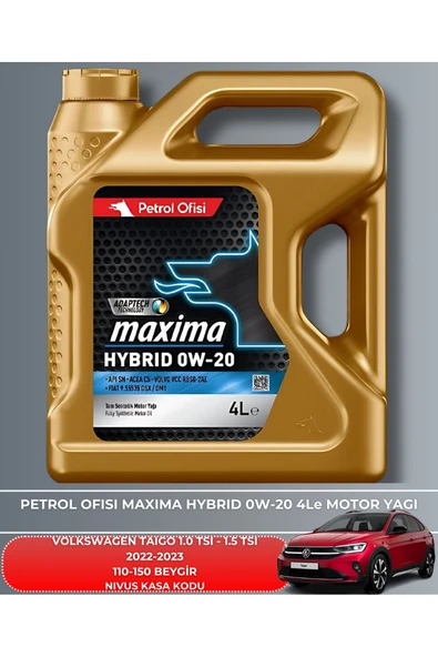 Petrol Ofisi VW VOLKSWAGEN TAIGO 1.0 TSI - 1.5 TSI 2022-2023 150 BEYGİR FİLTRE - YAĞ BAKIM SETİ - Resim 5