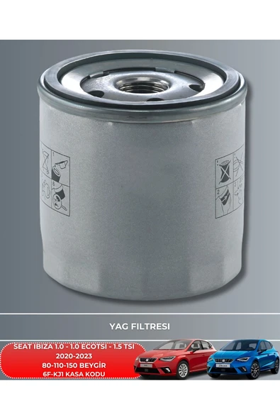 Petrol Ofisi SEAT IBIZA 1.0 - 1.0 ECOTSI - 1.5 TSI 2020-2023 80-110-150 BEYGİR FİLTRE +DELPHİ MOTOR YAĞ GÖNDERILECEKTIR 2025 ÜRETİM BAKIM SETİ - Resim 3