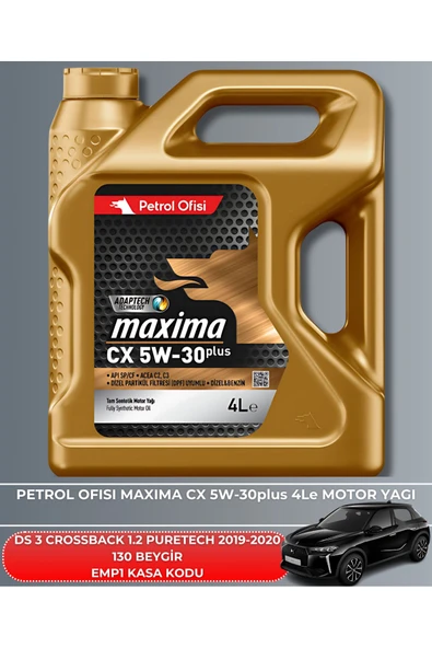 Petrol Ofisi DS 3 CROSSBACK 1.2 PURETECH 2019-2020 130 BEYGİR BAKIM SETİ - Resim 5