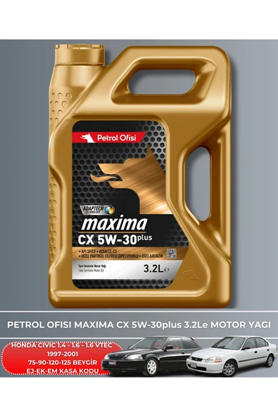 Petrol Ofisi HONDA CIVIC 1.4 - 1.6 1997-1998-1999-2000-2001 75-90-120-125 BEYGİR BAKIM SETİ - Resim 5