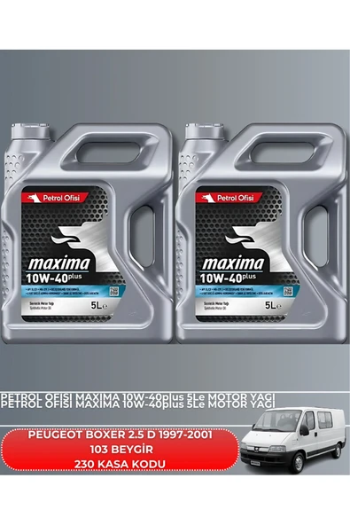 Petrol Ofisi PEUGEOT BOXER 2.5 D 1997-1998-1999-2001 103 BEYGİR FİLTRE - YAG BAKIM SETİ - Resim 5