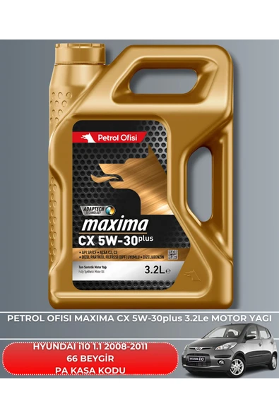 Petrol Ofisi HYUNDAI i10 1.1 2008-2009-2010-2011 66 BEYGİR BAKIM SETİ - Resim 5