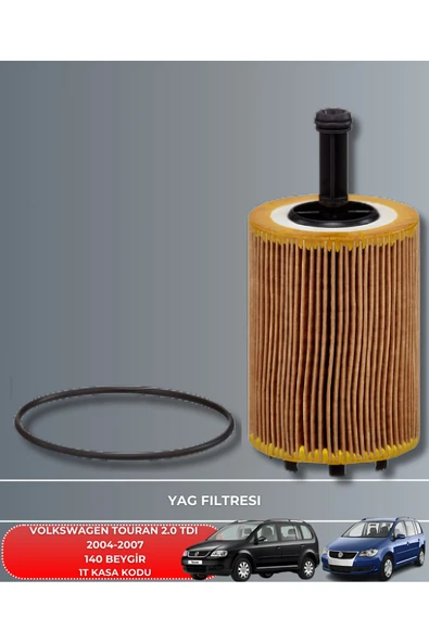 Petrol Ofisi VOLKSWAGEN TOURAN 2.0 TDI 2004-2005-2006-2007 140 BEYGİR FİLTRE - YAĞ BAKIM SETİ - Resim 3