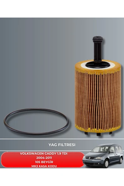 Petrol Ofisi VOLKSWAGEN CADDY 1.9 TDI 2004-2011 105 BEYGİR FİLTRE - DELPHİ MOTOR YAĞ GÖNDERILECEKTIR 2025 ÜRETİM BAKIM SETİ - Resim 3