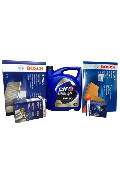 Bosch Vw Tiguan 1.6 Tdı Filtre Bakım Seti (2016-2019) Elf 5w30 Yağ ürün görseli