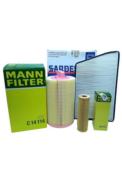 Mann Fılter C209 Mercedes Clk Uyumlu 200 Komp. Filtre Bakım Seti (2002-2009) Uyumlu ürün görseli