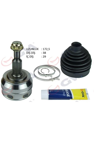 GVA Aks Kafası Dış Ön Transporter T5 2.5 Tdı 04-10 Axd 38×29×63 172.5mm-4475210k 7h0498099a-7h0407321 ürün görseli