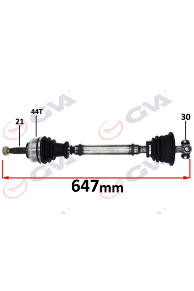 GVA RENAULT MEGANE 1 1.6 8v K7M ABSLİ AKS SOL 7700873311-7701352595-7701352596-7701469374-7701352413 ürün görseli