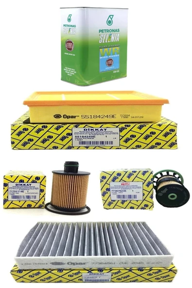 OPAR Fiat Doblo 1.6 Multijet Uyumlu Filtre Bakım Seti+SELENIA 5W30 - Resim 2