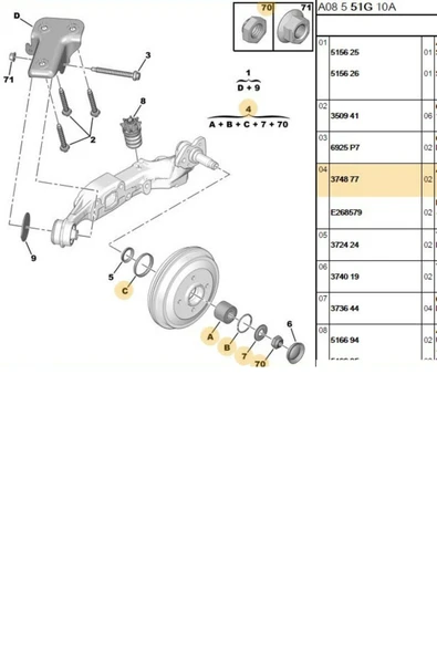 SNR Arka Teker Bilyası 205 206 206+ 306 Saxo Xsara (FC12025S09-473513-VKBC20212-374877) - Resim 2