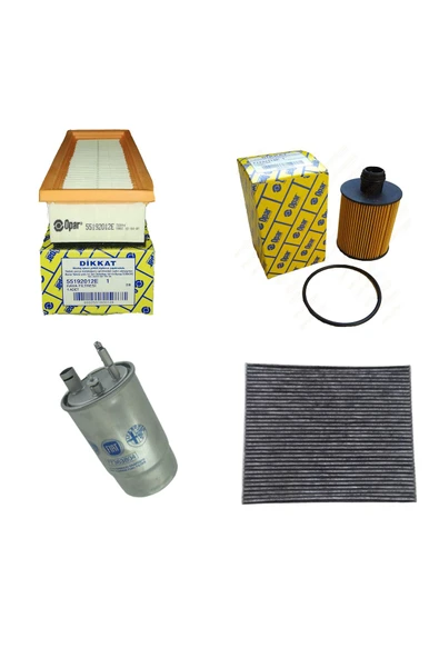 Otodeposu Fiat Grande Punto- 1.3 Jtd Filtre Bakım Seti 83 Bg Model 2010-2012 [karbon 4lü] ürün görseli