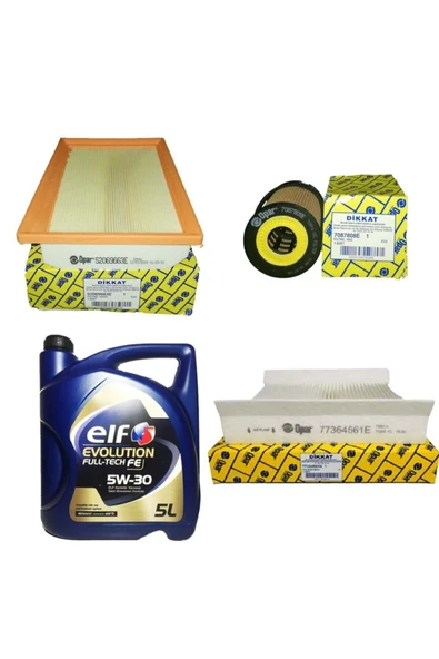 OPAR Fiat Egea 1.6 - Benzinli Filtre Bakım Seti 2016-sonrası 110 Bg [3+1-otodeposuset1313a] ürün görseli