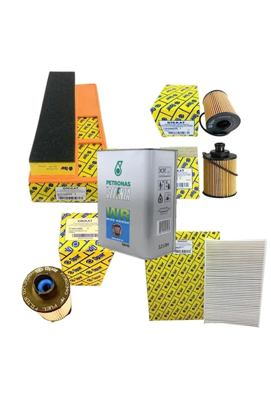 OPAR Fiat Albea- Palio 1.3 Multijet Euro 4 Filtre Bakım Seti 4' Lü Ve Selenia 5w40 Motor Yağı ürün görseli